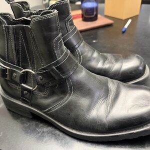 Nathan Men's Black Leather Boots